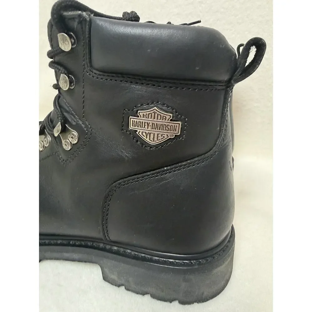 Harley Davidson Dipstick Men's Black Leather Motorcycle Riding Boots Size 10.5